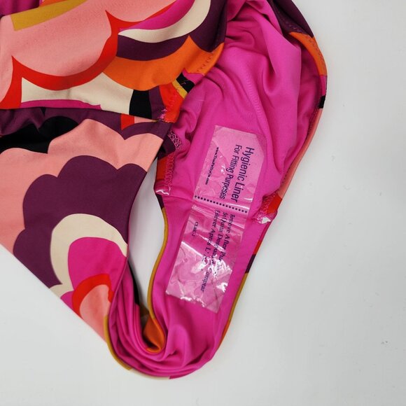 Trina Turk womens size 10 Fan Faire Ruffle Plunge One-Piece Swimsuit New - Picture 11 of 11